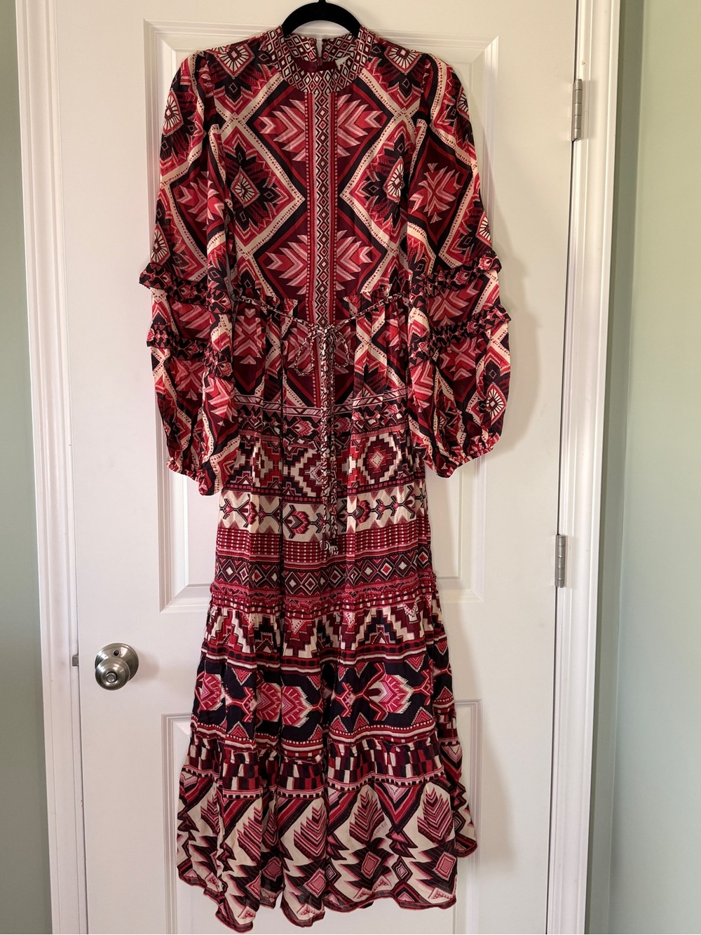 Farm Rio Graphic Ainika Red Maxi Dress
